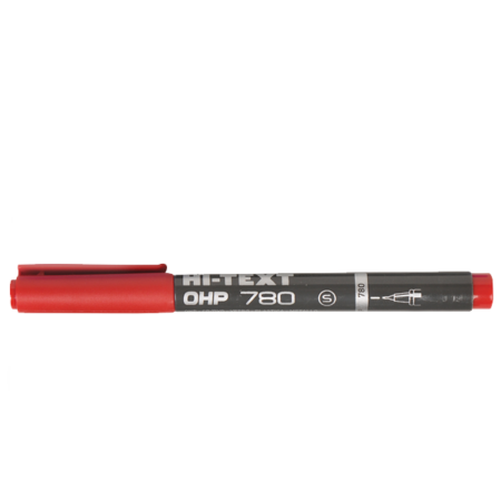 Hi-Text Asetat Kalemi Permanent S Seri Kırmızı 780