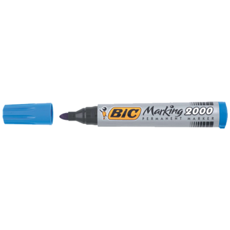 Bic Markör Permanent 1.7 MM Yuvarlak Uçlu Mavi 2000 06