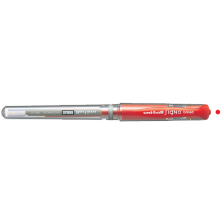 Uni-Ball Roller Kalem Signo Broad Jel Bilye Uç İmza Kalemi 1.0 MM Kırmızı UM-153