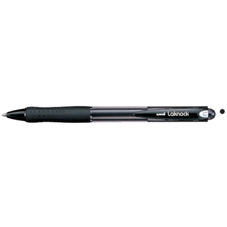 Uni-Ball Tükenmez Kalem Laknock Medium 1.0 MM Mekanik Bilye Uç Siyah SN-100
