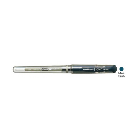 Uni-Ball Roller Kalem Signo Broad Jel Bilye Uç İmza Kalemi 1.0 MM Mavi Siyah UM-153