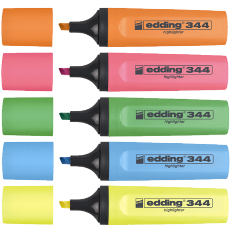 Edding Fosforlu Kalem Karışık Renk 5 Lİ 344