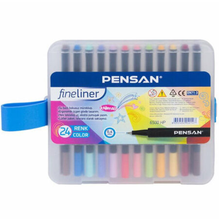 Pensan Fineliner Keçe Uç Kalem 24 Lü Pvc Kutu 6500 HP