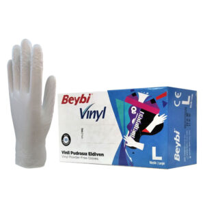 Beybi Vınyl Vinil Pudrasız Eldiven Large 100 LÜ