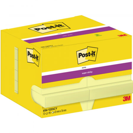 Post-it Yapışkanlı Not Kağıdı 51x76 Sarı 656-12SS