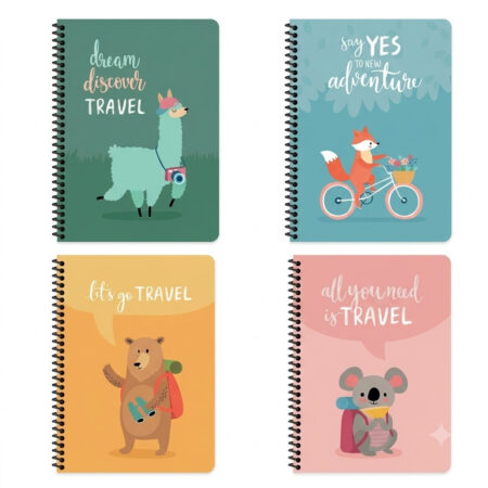 Keskin Color Defter Karton Kapak Spiralli Gezginler 16,5x22,5 80 YP Çiz