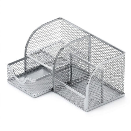 Bafix Metal Kalemlik 4 Bölmeli Gri Mmk7023G