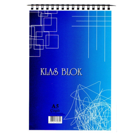 Klas Bloknot Spiralli Çizgili 36 YP A5
