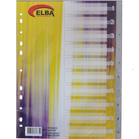 Bafix Seperatör 1-10 Rakamlı Plastik A4