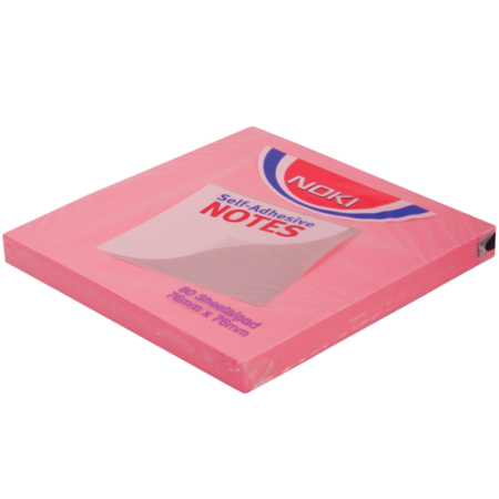 Noki Yapışkanlı Not kağıt 76x76 A.Pembe 12166